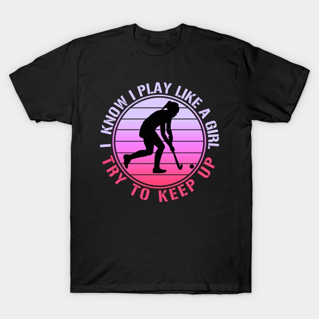 Hockey Girl T-Shirt by RichyTor